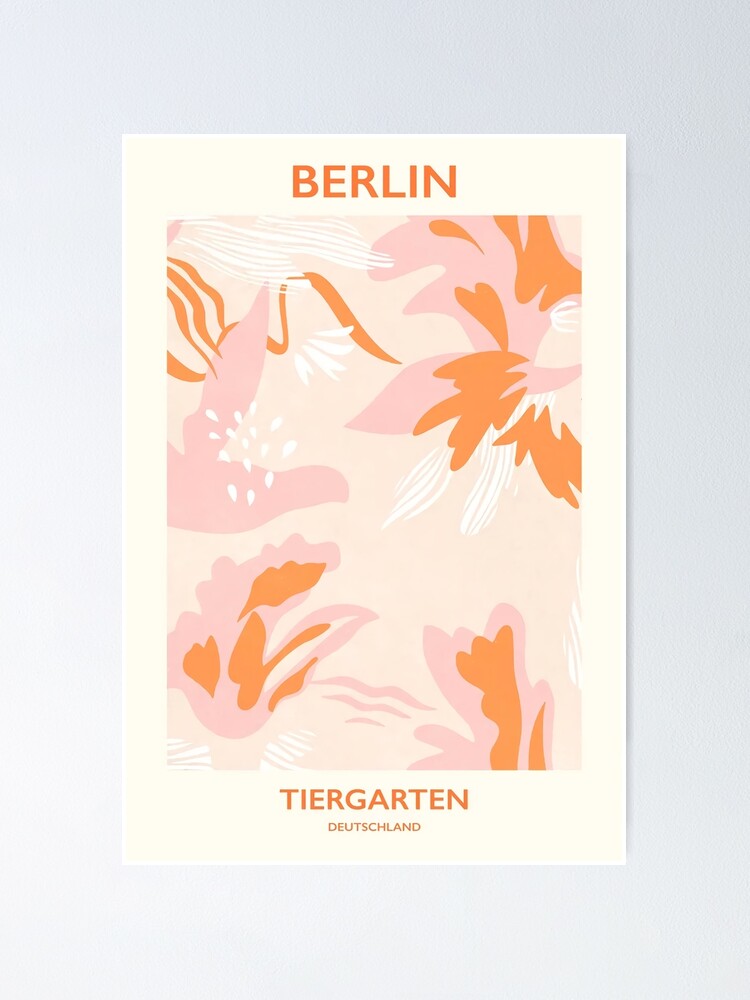 Blumenmarkt Berlin Pink Aesthetic Poster