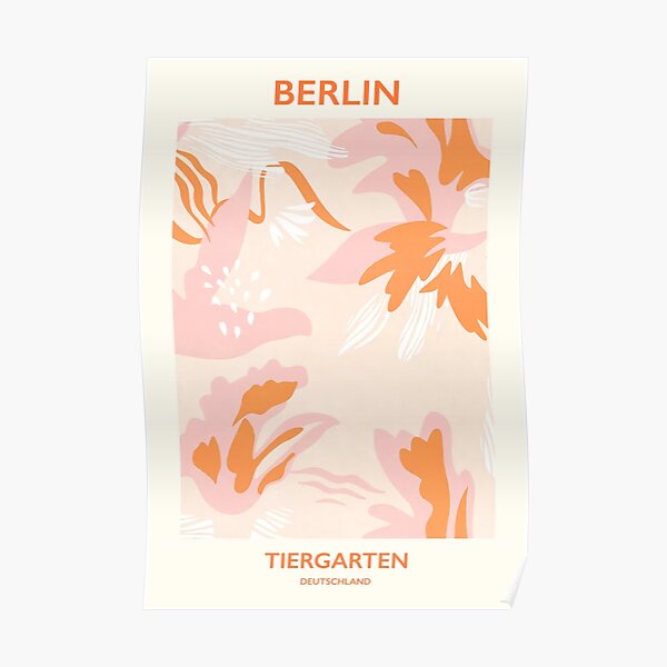 Flower Market Berlin Pink Aesthetic Poster