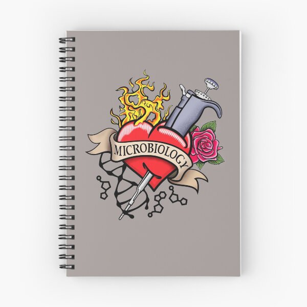 Item preview, I Heart Microbiology - Science Biology Traditional Tattoo Design designed and sold by Zit-Zat-Zot.