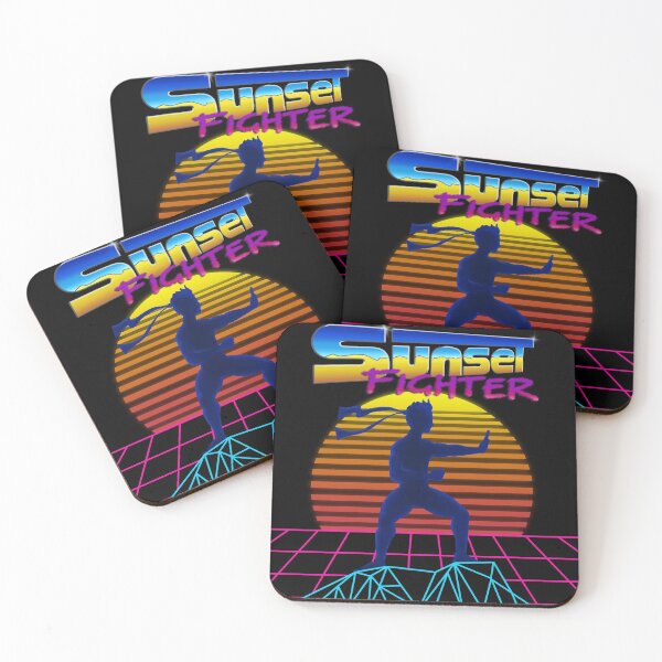 Item preview, Sunset Fighter, Karate Poser, Vapourwave designed and sold by Fr0mtheMachine.