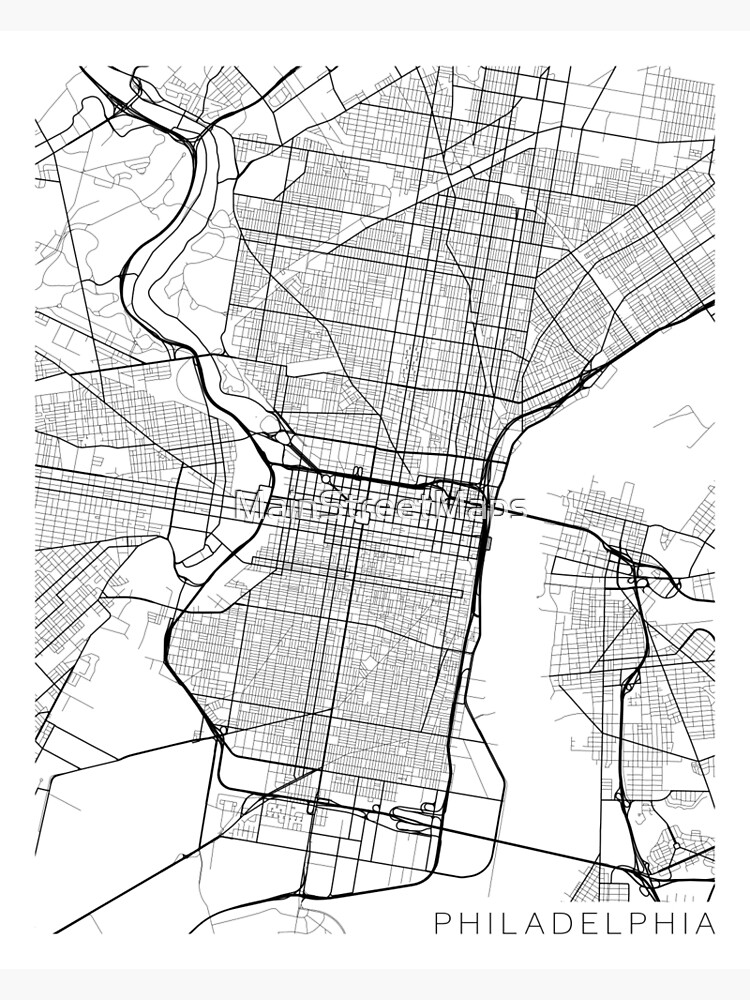 quot Philadelphia Map USA Black - Flat,750x,075,f Pad,750x1000,f8f8f8.u2