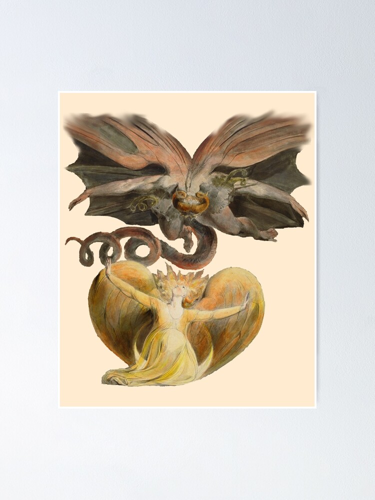 William Blake: Great Red Dragon Poster for Sale dzdn | Redbubble