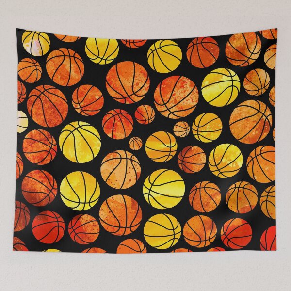 Item preview, Basketballs Watercolor pattern designed and sold by k9printart.