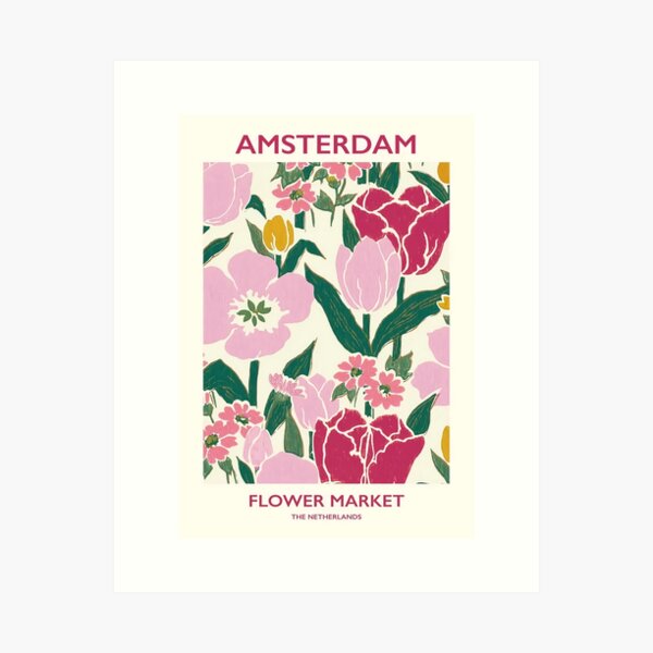 Blumenmarkt Amsterdam Niederlande Kunstdruck