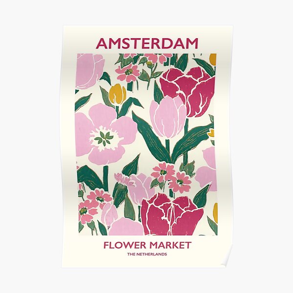Flower Market Amsterdams The Netherland Poster