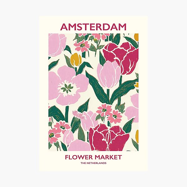 Flower Market Amsterdams The Netherland Photographic Print