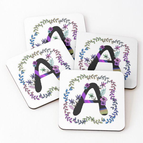Item preview, Colorful floral initial A designed and sold by hvasilevshop.