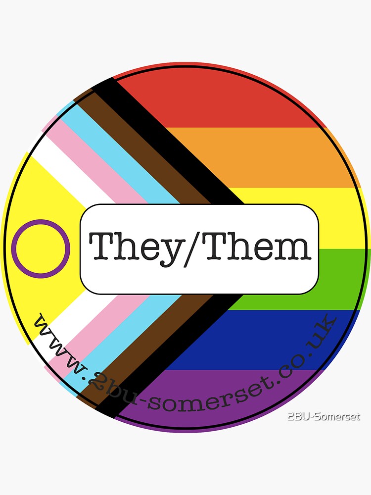 Thumbnail 3 of 3, Sticker, They/Them Pronouns designed and sold by 2BU-Somerset.