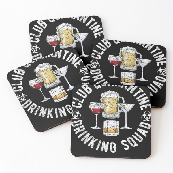 Item preview, Club Quarantine Drinking Squad Funny Quarantine Quotes Drinking T-Shirt.png designed and sold by Mackenzzzz.