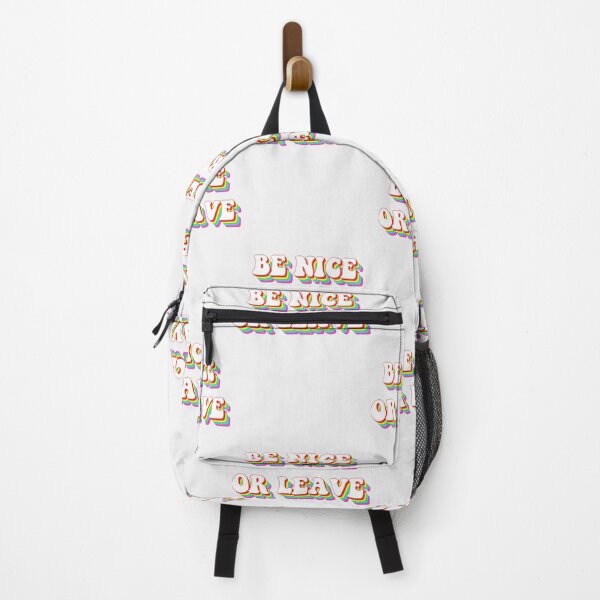 Item preview, Be Nice Or Leave Positivity Retro Vintage Rainbo| Perfect Gift designed and sold by lucidama.