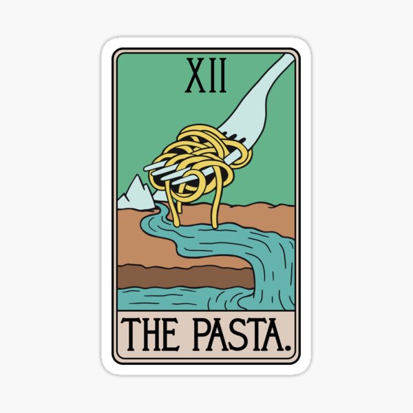 Item preview, The Pasta Tarot Card Funny designed and sold by isstgeschichte.