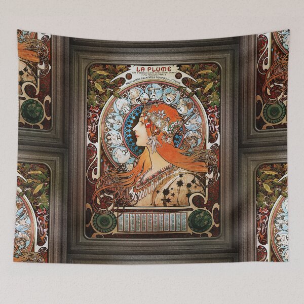 Item preview, Zodiac 1897 Calendar by Alphonse Mucha Vintage Xzendor7 Old Masters Art Reproductions designed and sold by Xzendor7 Digital Art Creations.
