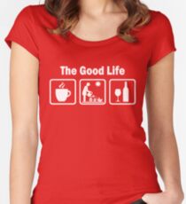 Womens Funny Gardening Shirt The Good Life Women's Fitted Scoop T-Shirt