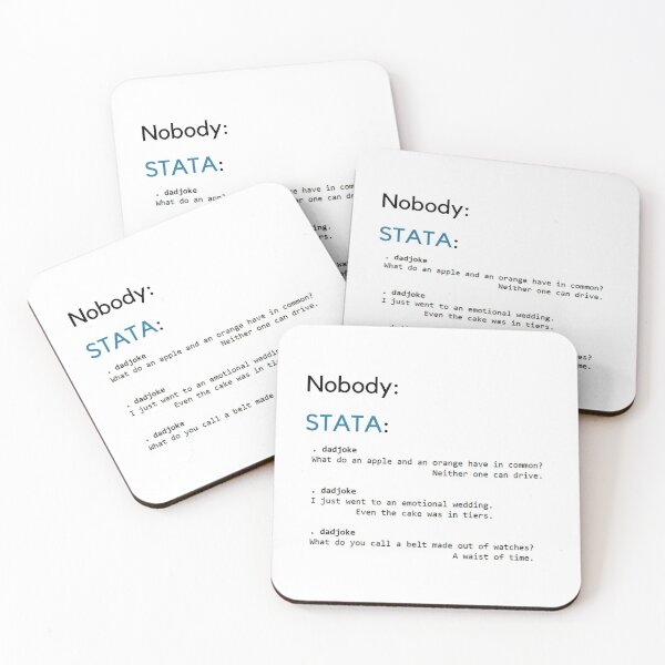 Item preview, STATA econometrics dad joke stata program, economics and econometrics student economist humor designed and sold by ECONTSHIRTS.