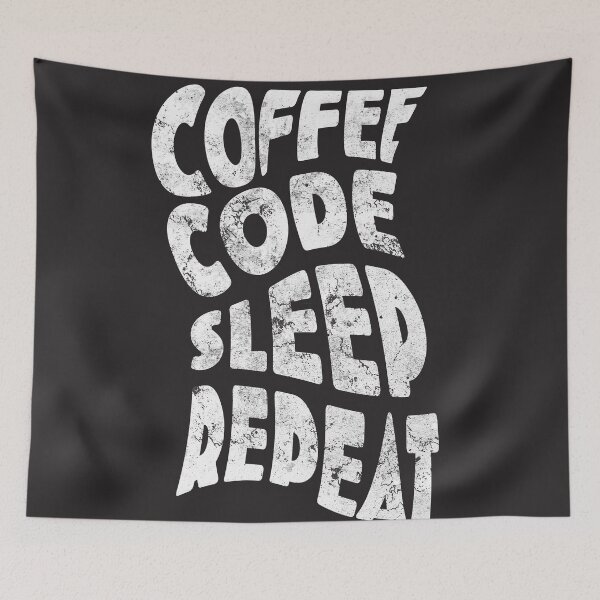 Item preview, Coffee | Code | Sleep | Repeat b&w designed and sold by Code  Monkeys.