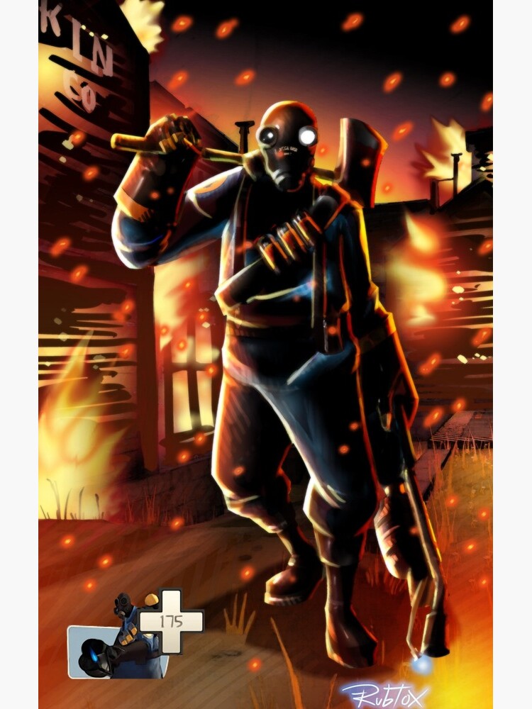 Tf2 Pyro Angry Case Skin For Samsung Galaxy By Rubtox Redbubble - pyro tf2 roblox