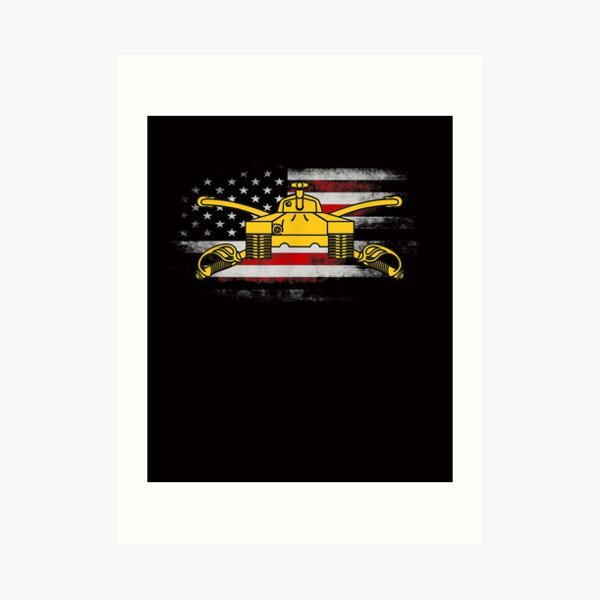 Us-Army-Armor-Branch-Insignia-Military-Tank-Veteran-Tanker Art Print