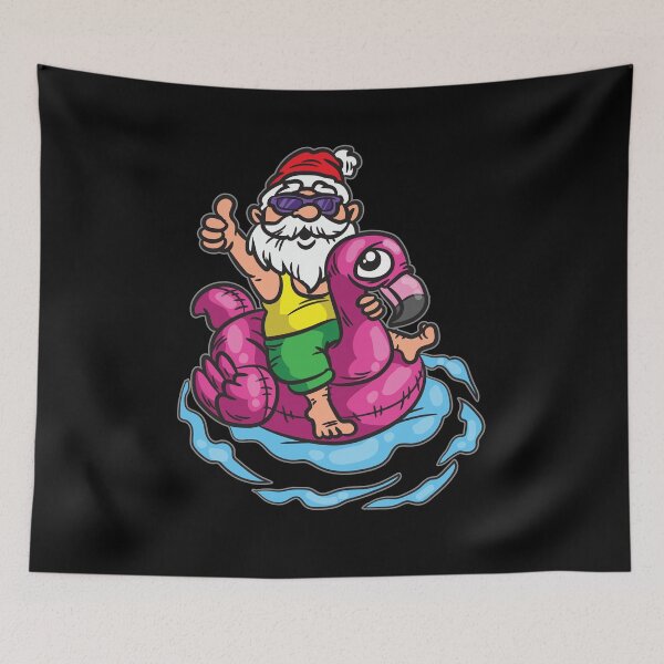 Item preview, Christmas In July Santa Claus Flamingo Summer designed and sold by Moonpie90.