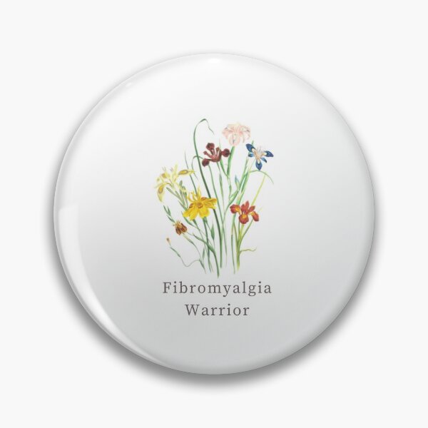 Item preview, "Fibromyalgia Warrior" - Delicate Wild Flower Design designed and sold by Spoonie-Things.