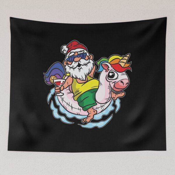 Item preview, Christmas In July Santa Claus Unicorn Summer designed and sold by Moonpie90.