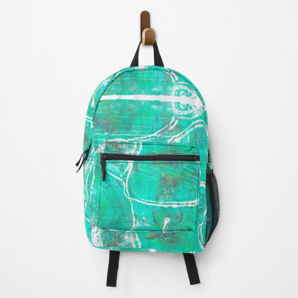 Item preview, Green mirror image pattern made from mono prints designed and sold by Laura Baruffa.