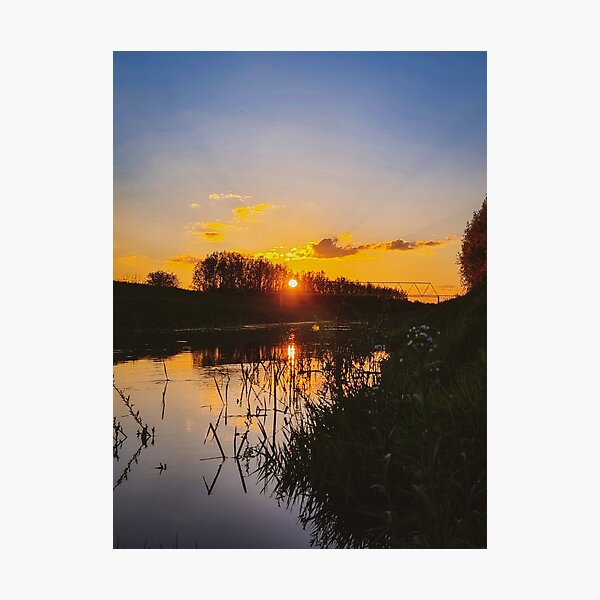 Item preview, Sunset canal designed and sold by masked-ivan.