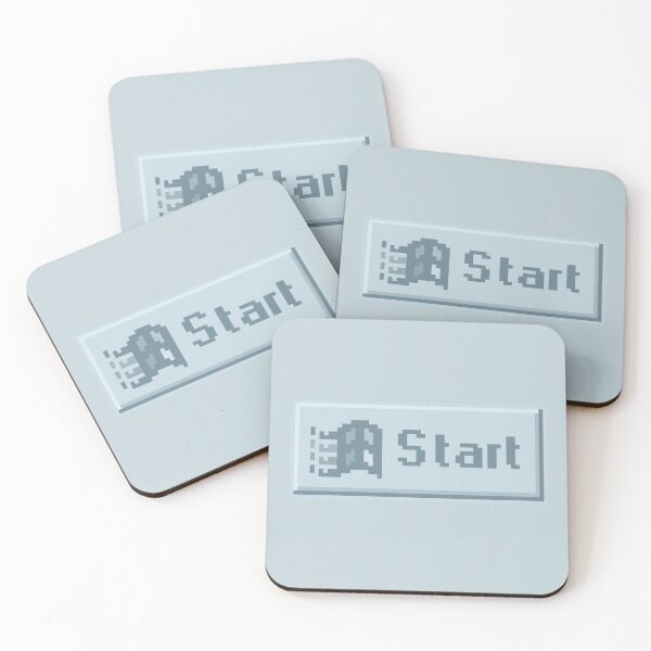 Item preview, Start Button Blue designed and sold by pinkmonkeybird.