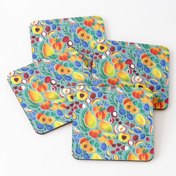 Item preview, Stone Fruit Fiesta - Blue designed and sold by TigaTiga.