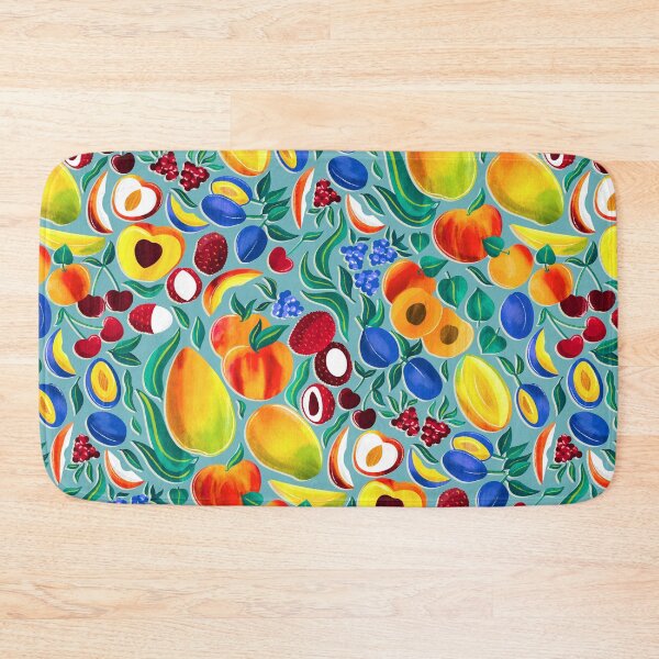 Item preview, Stone Fruit Fiesta - Blue designed and sold by TigaTiga.