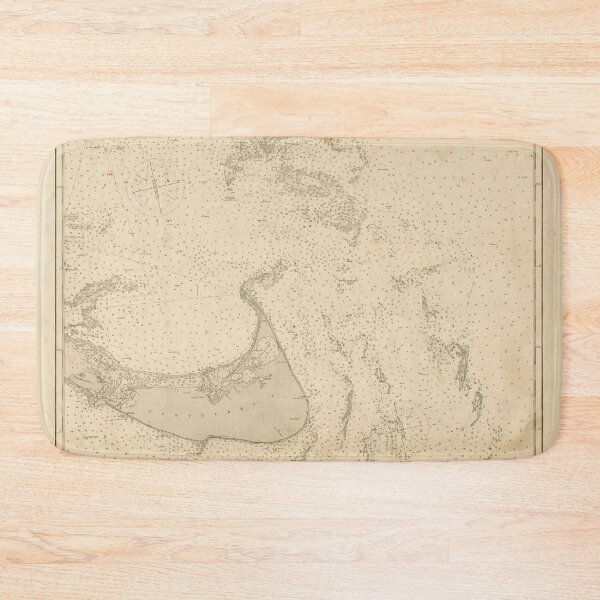 Item preview, Old Nantucket & Cape Cod Map (1893) Vintage Coastal Massachusetts Chart designed and sold by BravuraMedia.
