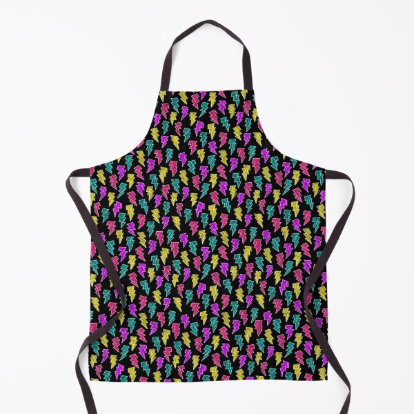 Neon Lightning Bolts Apron