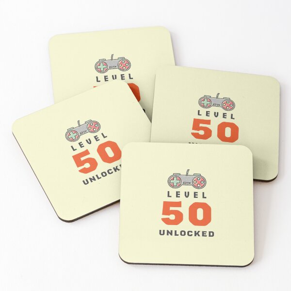 Item preview, Level 50 Unlocked, 50th Birthday Gift,Funny Gamer Birthday Gift for Family and Friends designed and sold by Boom-llqb.