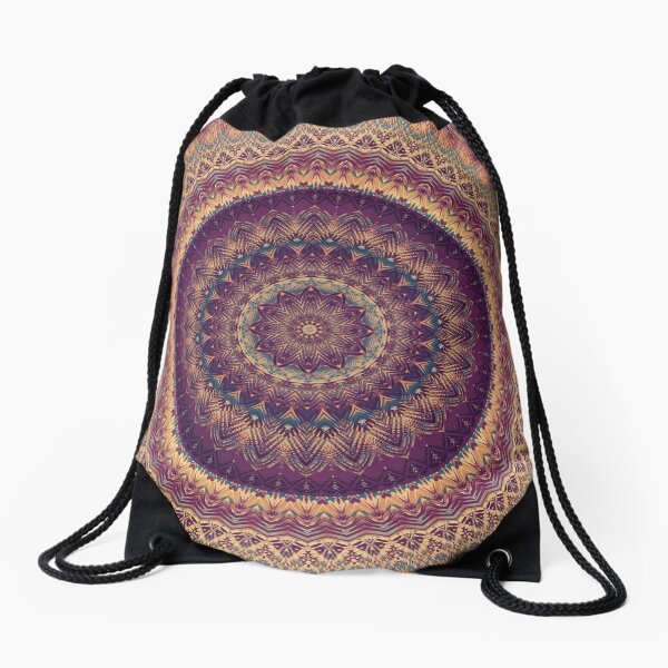 Mandala 108 Drawstring Bag