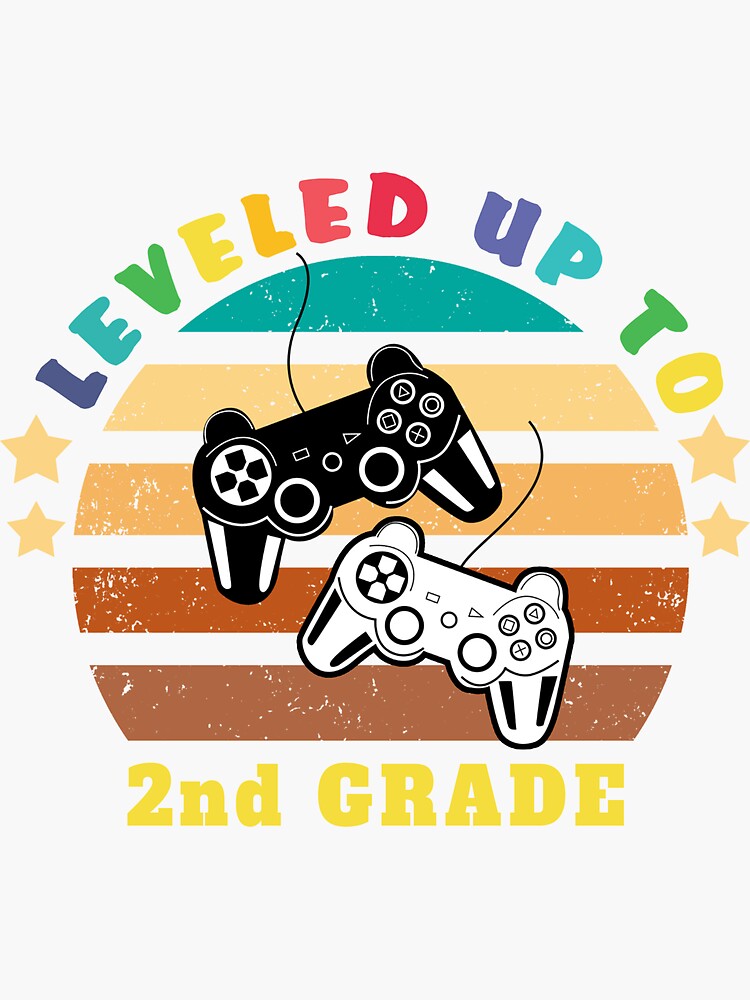 leveled-up-2nd-grade-sticker-by-dutlu-redbubble