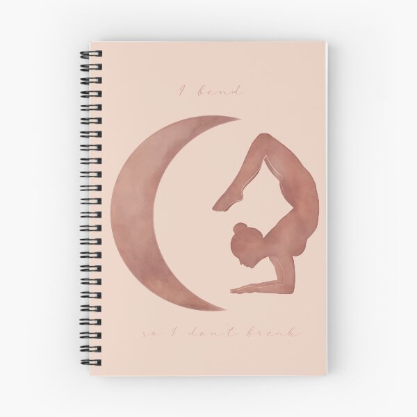 Item preview, I Bend So I Don’t Break | Minimalist Style | Yoga Girl Silhouette and Crescent Moon | Watercolor in Copper designed and sold by Bloomandflo.