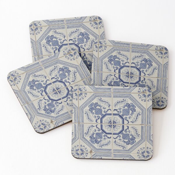 Item preview, Azulejo. Blue and Portuguese flower tile / mosaic designed and sold by SaltedFreckles.