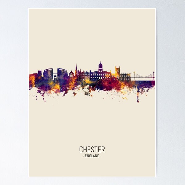 Item preview, Chester England Skyline designed and sold by ArtPrints.