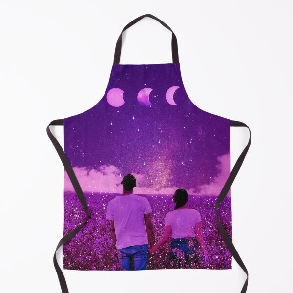 Item preview, Watching Moon Phases in Purple Flowers field  designed and sold by Yasmine khalifa.