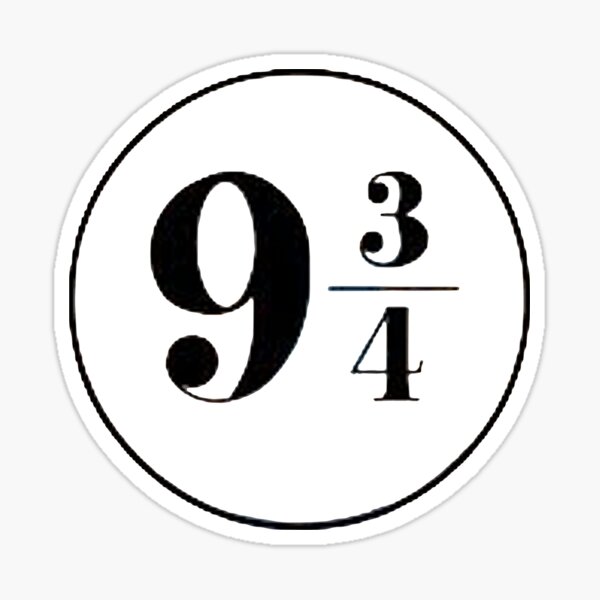 "Platform 9 3/4 - Symbol" Sticker by rbontrager33 | Redbubble