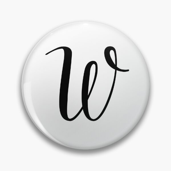 Item preview, Italic monogram letter w designed and sold by JustSeasons.