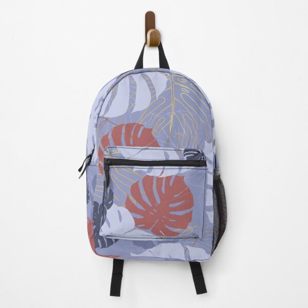Item preview, Blue Monstera Pattern with Gold designed and sold by traveltheory.