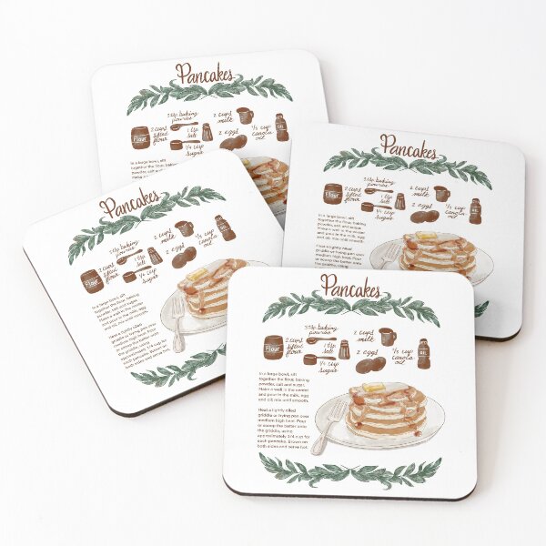 Item preview, Illustrated Pancake Recipe designed and sold by Emerald Lane Design Studio.