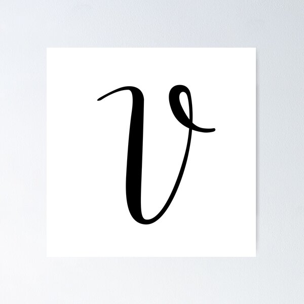 Item preview, Italic monogram letter v designed and sold by JustSeasons.