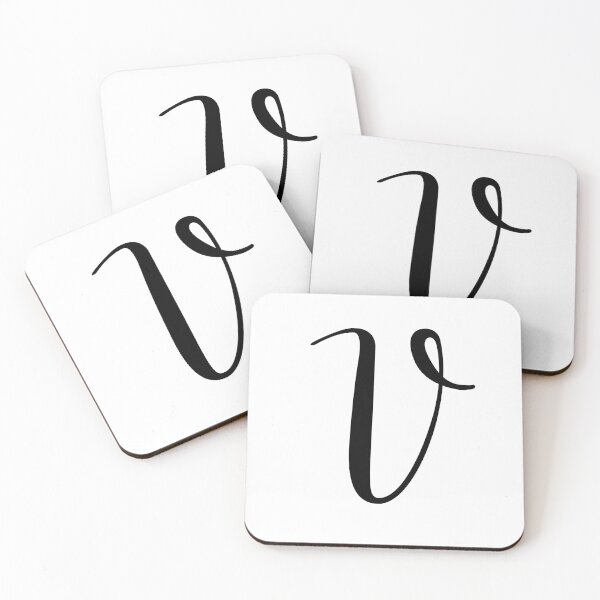 Item preview, Italic monogram letter v designed and sold by JustSeasons.