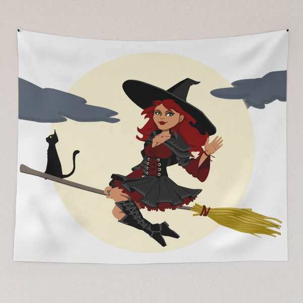Item preview, Witch Flying on a Broom designed and sold by LisaDesignShop.