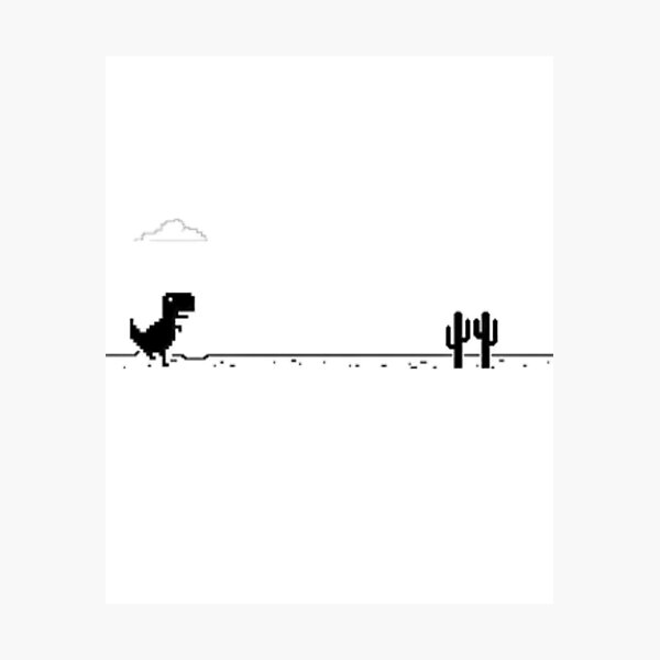 Google Offline Dinosaur Game Photographic Print for Sale by