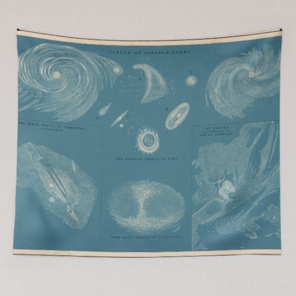 Item preview, Old Astronomical Nebula Chart (1869) Vintage Nebulae Diagram & Illustrations designed and sold by BravuraMedia.