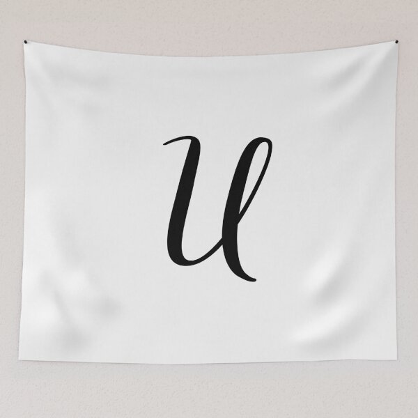 Item preview, Italic monogram letter u designed and sold by JustSeasons.