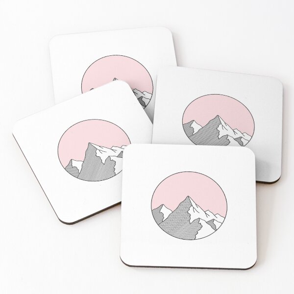 Item preview, aesthetic mountain with pink sky designed and sold by sonia10.