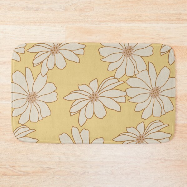 Item preview, 60s 70s Hippy Flowers Mustard #flowersart #retro designed and sold by MerleCallesen.